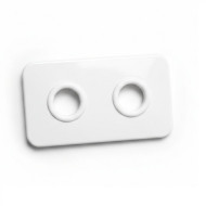 Розетка двойная прямоугольная Vario term Masking Ø 25 мм White Розетка двойная прямоугольная Vario term Masking Ø 25 мм White