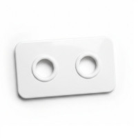 Розетка двойная прямоугольная Vario term Masking Ø 25 мм White