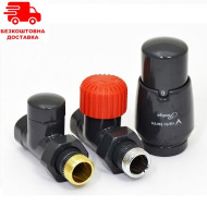 Термостатические краны Vario Term Royal Black ½ прямые (Prestige)