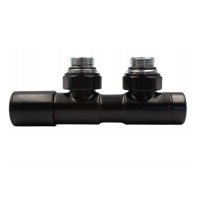 Кран Vario Term TWINS Regulated Black угловой