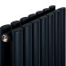 Радиатор Luxrad Oval Double 1700*410 Black Str. нижнее (14-19 м²)