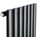 Радиатор Luxrad Oval 1700*410 Black нижнее (8-11 м²)