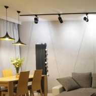Радиатор Luxrad Oval 1700*410 Black нижнее (8-11 м²)