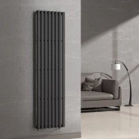 Дизайнерский радиатор Navin Ellipse Single 1800x480 мм, черный