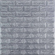 Самоклеющаяся 3D панель Sticker Wall 700*770 серебро Самоклеющаяся 3D панель Sticker Wall 700*770 серебро