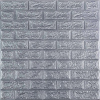 Самоклеющаяся 3D панель Sticker Wall 700*770 серебро Самоклеющаяся 3D панель Sticker Wall 700*770 серебро