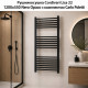 Полотенцесушитель Cordivari Lisa 22 1200x550 Nero Opaco + краны Poletti