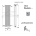 Трубчатый радиатор Betatherm Quantum 1 1800*405 белый, нижнее подключение Трубчатый радиатор Betatherm Quantum 1 1800*405 белый, нижнее подключение