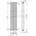 Радиатор вертикальный Betatherm Quantum 1 1800*485 белый Радиатор вертикальный Betatherm Quantum 1 1800*485 белый