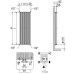 Радиатор Cordivari Alice 22 Tandem 1800х360 Grigio Grafite нижнее (12-17 м²)