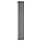 Дизайнерский радиатор Antrax AV_25d 1800x296 Black mat (боковое)