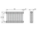 Радиатор Arbonia Röhrenradiator 3057/12 RAL9016 боковое (6-10 м²)