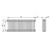 Радиатор Arbonia Röhrenradiator 3057/18 RAL9016 боковое (10-14 м²)