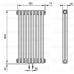 Радиатор Arbonia Röhrenradiator 2 1800х360 Black mat нижнее (10-14 м²)