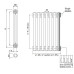 Радиатор Cordivari Ardesia 2 2000х598 AS6 RAL7001 нижнее (19-26 м²)