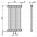 Радиатор Zehnder Charleston 2 1800х368 Black mat нижнее (9-13 м²)