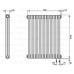 Радиатор Delonghi Multicolumn 2 2000х552 RAL9005matt нижнее (17-23 м²)