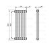 Радіатор Delonghi Multicolumn 2 2000х276 RAL9016 бокове (8-11 м²)