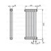 Радиатор Delonghi Multicolumn 2 2000х276 RAL 9005 matt нижнее (8-11 м²)