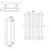 Вертикальный радиатор Irsap Arpa Vertical 18/2 2020х433 white Вертикальный радиатор Irsap Arpa Vertical 18/2 2020х433 white
