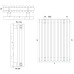 Радиатор Irsap Arpa Vertical 23/2 2020х470 Black нижнее (18-24 м²)