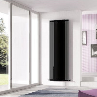 Радиатор Irsap Arpa 23/1 Vertical 2020х606 Black нижнее (15-21 м²)