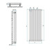 Радиатор Irsap Elipsis 2 2000х360 White нижнее (12-17 м²)