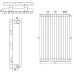 Дизайнерский радиатор Irsap Sax 1 2000*480 white