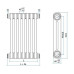 Вертикальные радиаторы Irsap Tesi 2 2000х450 Loft (нижнее)