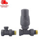 Радиаторные краны Vario Term Royal ½ Graphite Structural прямые