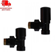 Комплект кранов Vario Term Swing 1/2" Black deep matte угловые