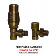 Радиаторные краны Vario Term Royal Antique brass угловые Радиаторные краны Vario Term Royal Antique brass угловые