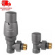 Краны радиаторные термо Vario Term Royal Graphite Str. угловые